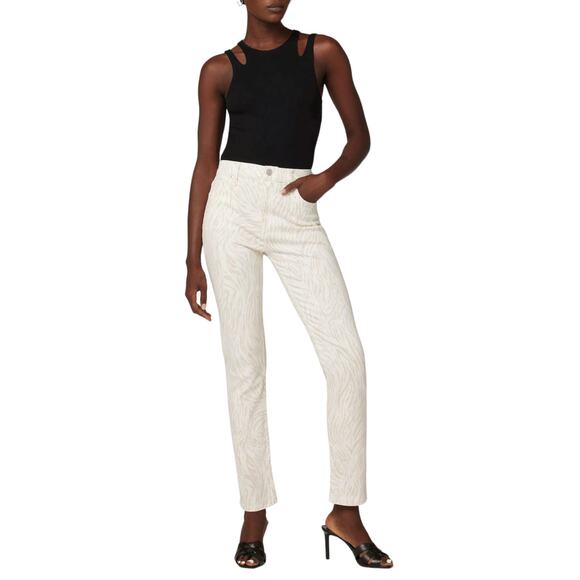 NWT Hudson Holly High‎ Rise Straight Jeans in Distorted Zebra Size 25 - Picture 1 of 15